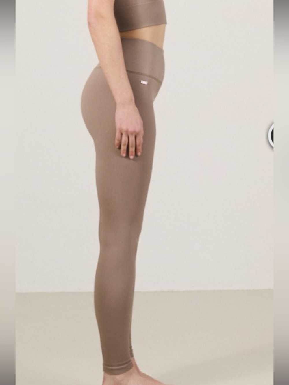 Lune Active sculpt seamless high waist ribbed leggings in brown size small